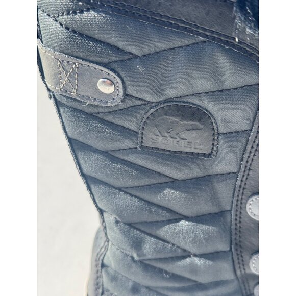 Girl’s Sorel Waterproof Faux Fur Winter Boots Size 4 Black - Picture 3 of 12